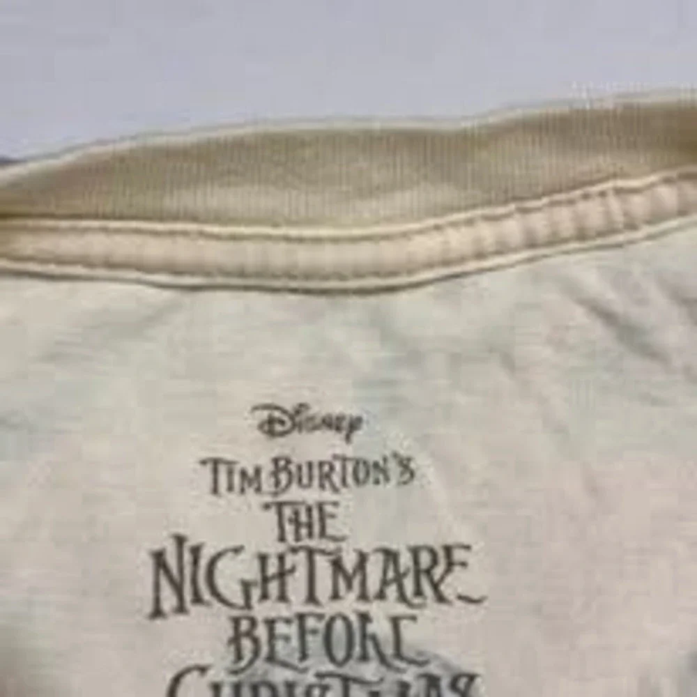 Disney T Shirt Cream Mens L Nightmare Before Christmas Tim Burton Graphic Tee